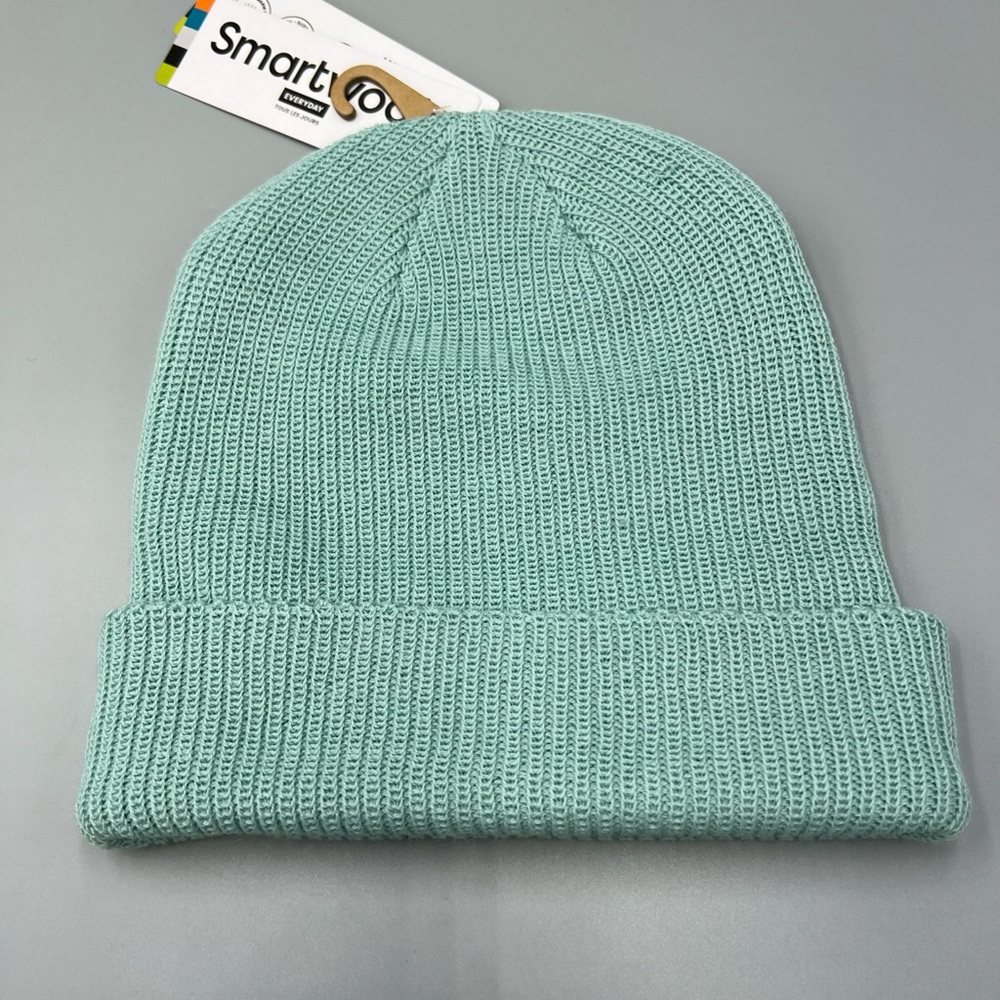 SmartWool SW Patch Beanie, Men's Winter Hat. Artic Green Merino Wool Blend Cap - Picture 4 of 6